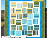 Pattern Fast Lane, Quilt, 10 quot Square Pattern, Modern Quilt., Geometric