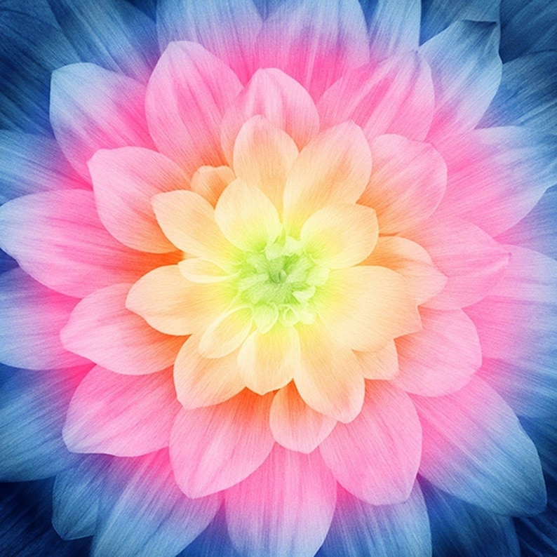 Dream Big~ Neon~ Digital Floral Panel 43x 43 Hoffman Cotton Fabric