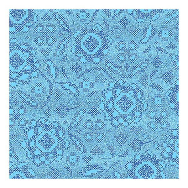 Blue Belle - Stitch and Sparkle - True Blue Metallic - Blue Cotton Fabric by RJR
