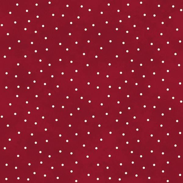 Wunderschöne Basics Rot mit Weiß (Streupunkte) von Maywood Studio, All Cotton, Verkaufter Massenware