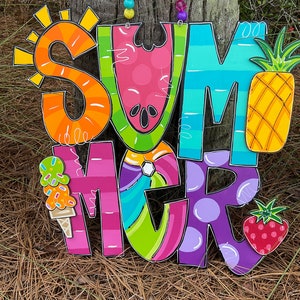 Summer Door Hanger, Sunshine Door Hanger, Pool Decor, Summer Decor, Pool Sign, Summer Wreath