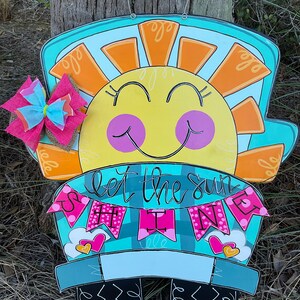 Sunshine Truck Door Hanger, Summer Door Hanger, Sun Door Hanger