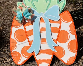 Easter Door Hanger, Carrot Door Hanger, Spring Door Hanger, Easter Decor, Easter, Easter Wreath, Happy Easter