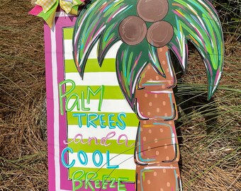 3D Palm Tree Door Hanger: Summer Beach Decor