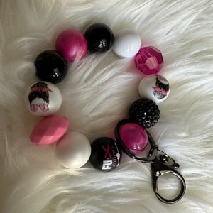 Breast Cancer Awareness Wristlet Keychain