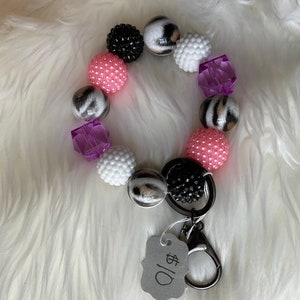 Animal Print Wristlet, Animal Print Keychain, Pink Wristlet, Pink Keychain, Mother’s Day Gift