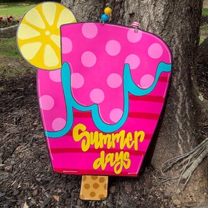 Popsicle Door Hanger, Summer Door Hanger, Summer Decor, Popsicle Wreath, Ice Cream Door Hanger, Summer Wreath