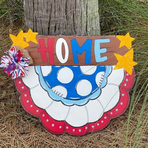 Patriotic Banner, Patriotic Door Hanger, Patriotic Decor, Summer Door Hanger, Summer