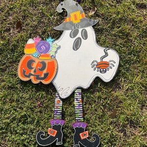 Halloween Door Hanger, Halloween Wreath, Fall Door Hanger, Autumn Door Sign, Ghost Door Hanger, Pumpkin Door Hanger