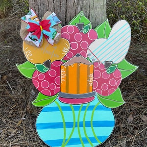 Teacher Bouquet, Teacher Gift, Teacher Door Hanger, Classroom Door Decor, School Decorations, Back to School Door Hanger