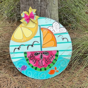 Fruit Door Hanger, Beach Door Hanger, Sea Life Door Hanger, Summer Door Hanger, Summer Decor, Fruit Decor, Spring Door Hanger