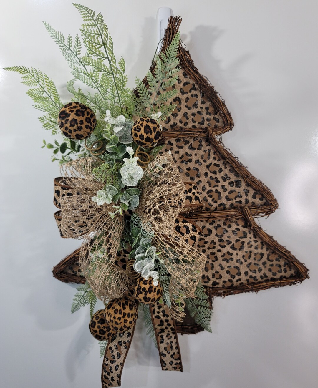 Christmas Wreath Door Hanger Animal Print Home Decor' Etsy