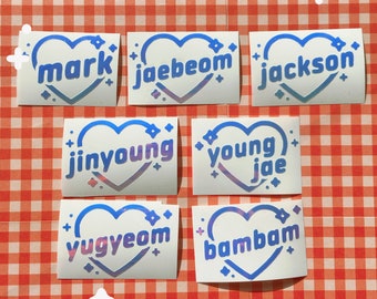 GOT7 K-Pop Kpop Holo Decal Vinyl Lightstick Sticker