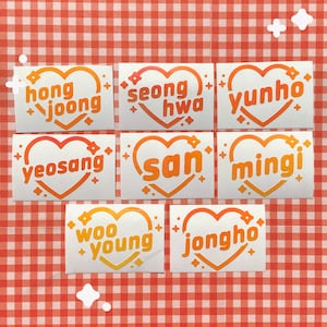 Ateez K-Pop Kpop Holo Decal Vinyl Lightstick Sticker