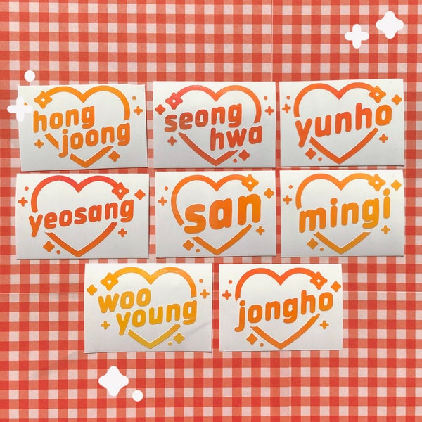 Ateez K-Pop Kpop Holo Decal Vinyl Lightstick Sticker