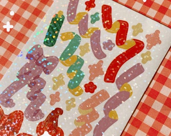 002. Celebrate! by Supercakeco Confetti Sparkly Sticker Sheet