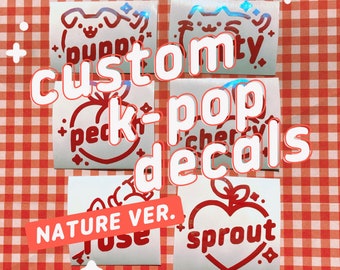 Nature ver. Custom K-Pop Kpop Holo Decal Vinyl Lightstick Sticker