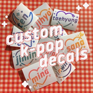 Adesivo in vinile con luce olografica K-Pop personalizzato