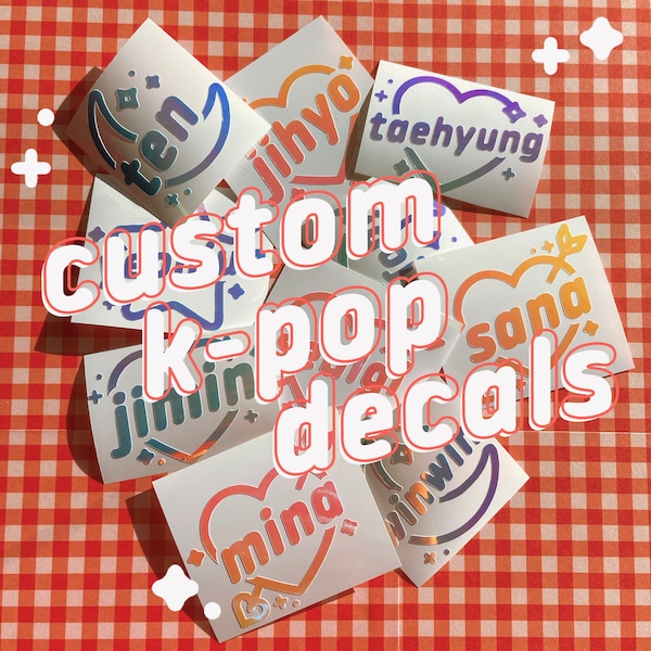 Custom K-Pop Kpop Holo Decal Vinyl Lightstick Sticker