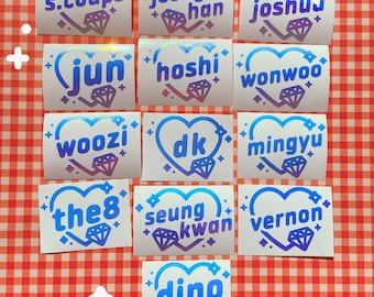 Seventeen K-Pop Kpop Holo Decal Vinyl Lightstick Sticker