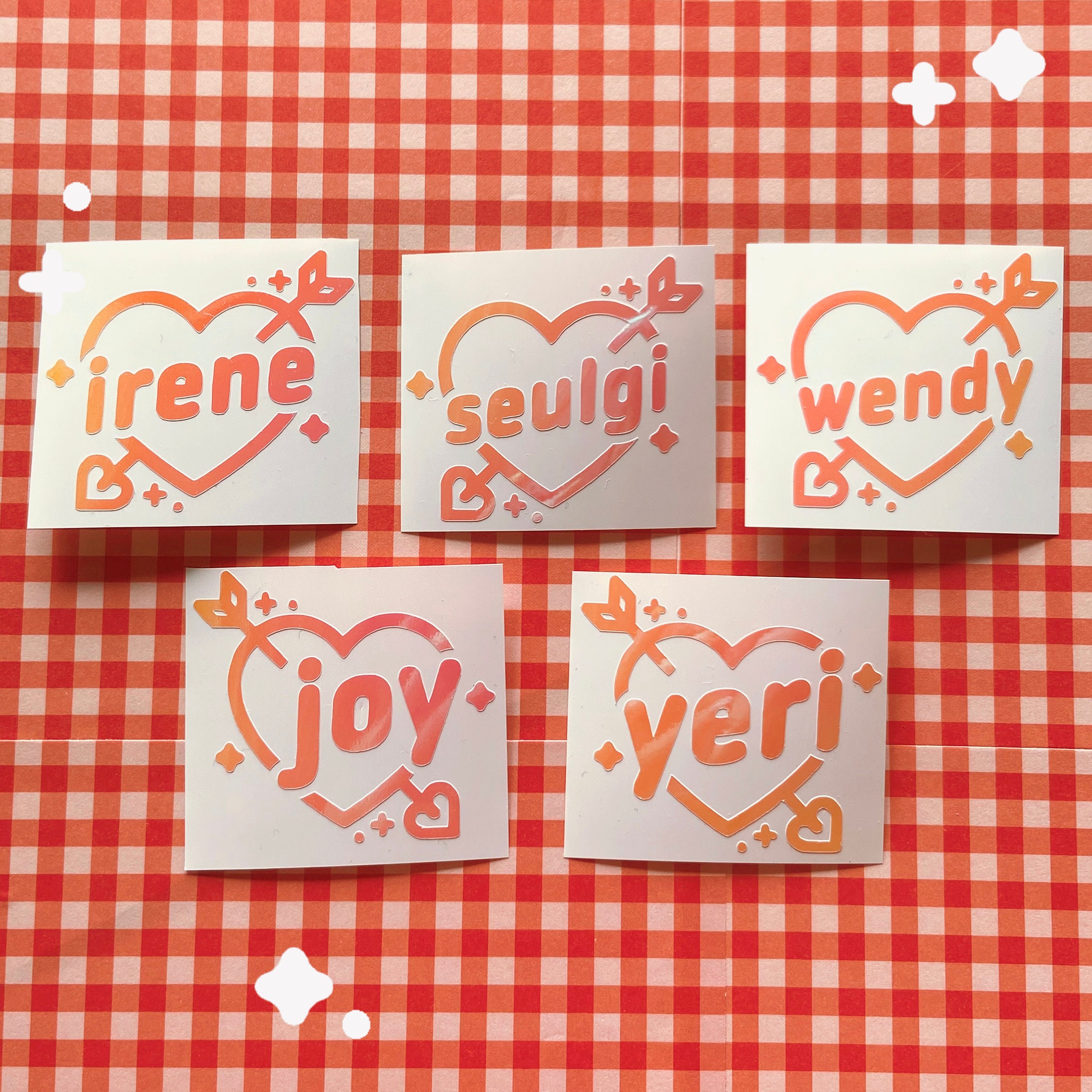 red velvet vinyl stickers holographic red velvet heart shaped decals kpop vinyl decals decals skins electronics accessories stokfella com