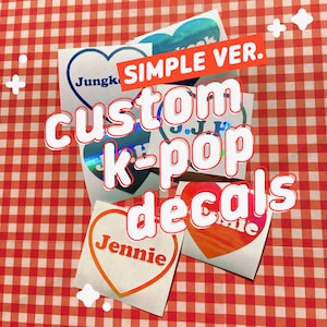 Simple ver. Custom K-Pop Kpop Holo Decal Vinyl Lightstick Sticker