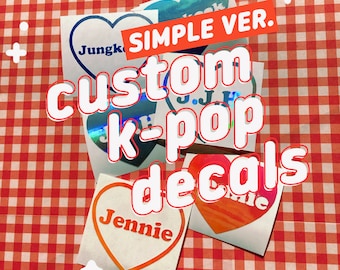 Simple ver. Custom K-Pop Kpop Holo Decal Vinyl Lightstick Sticker
