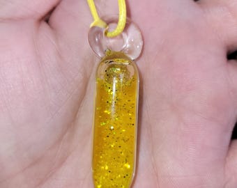 Liquid Filled Glass Fidget Pendants - Handblown Glass