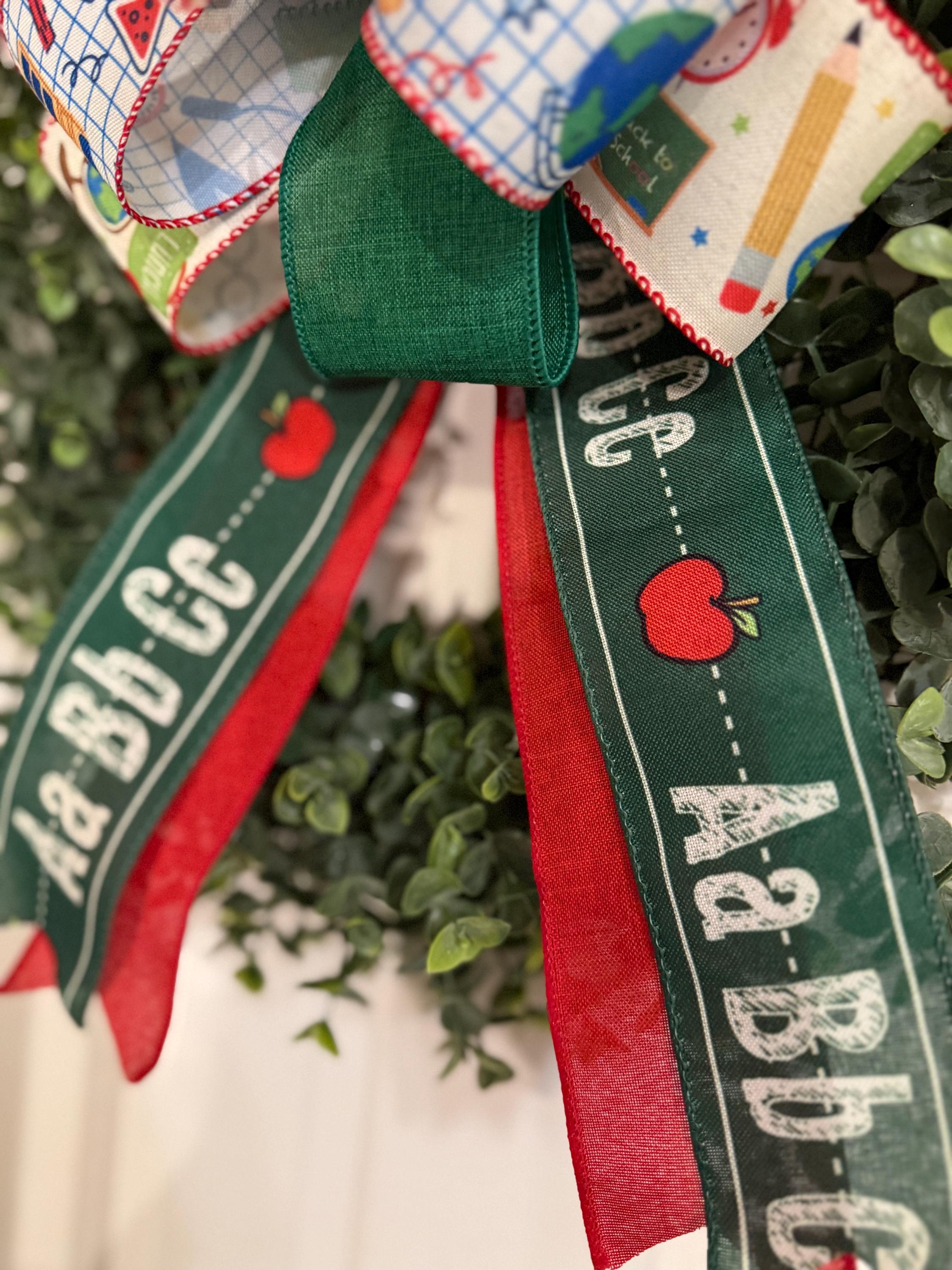 School Bus Ribbon Bow: Back to School Wreath & Lantern Decor - Etsy
