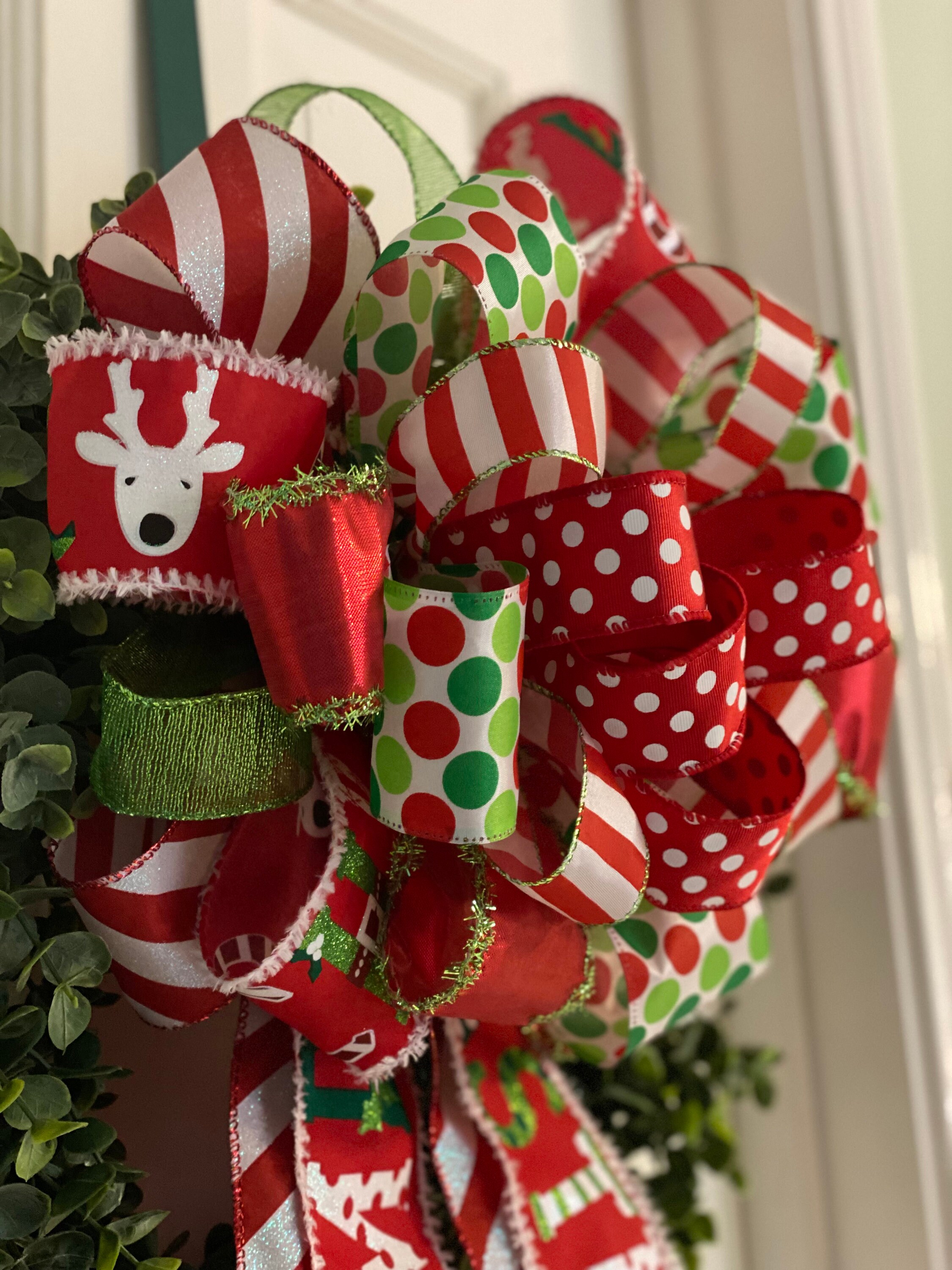 Merry Christmas Bow Etsy