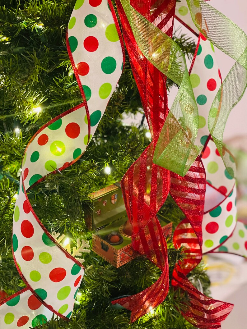 Merry Grinchmas Bow Grinch Tree Topper Grinchmas Tree Etsy