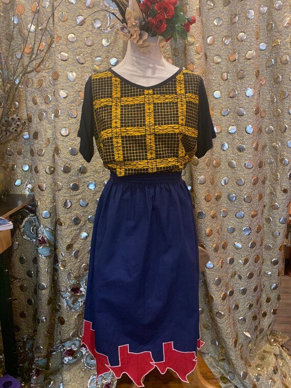 90s wax print crop top, oversized boxy fit. Made i