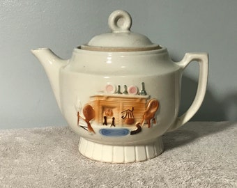 Antique Porcelier Hearth Teapot with Lid