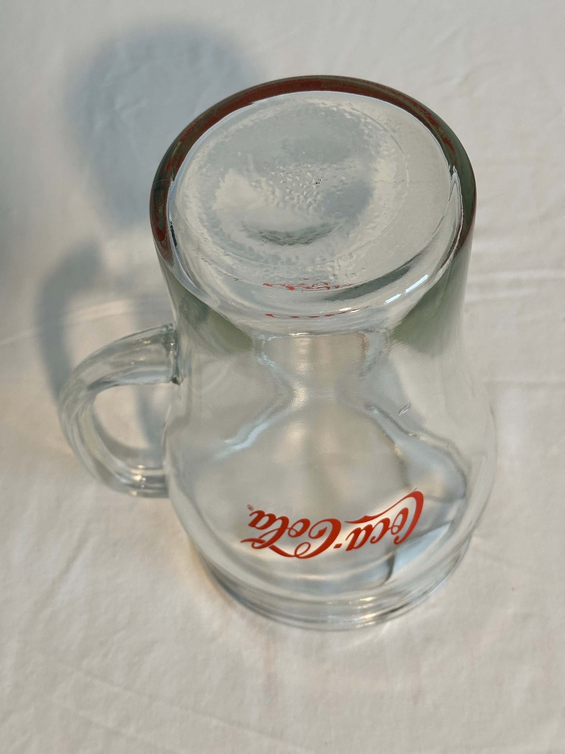 Vintage 1970s Glass 64 Oz Coca Cola Pitcher and 8 Oz Drinking Cups Set ...