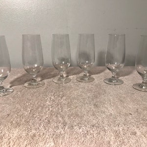Vintage Crystal Iced Water / Iced Tea / Champagne Glass Set of 6
