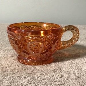 Antique Imperial Glass Ohio Fashion Marigold Carnival Glass Punch Cup