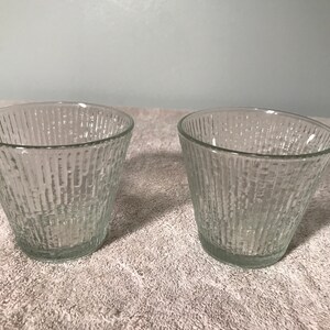 Vintage Indiana Glass ‘Crystal Ice’ whisky/ juice cup set of 2