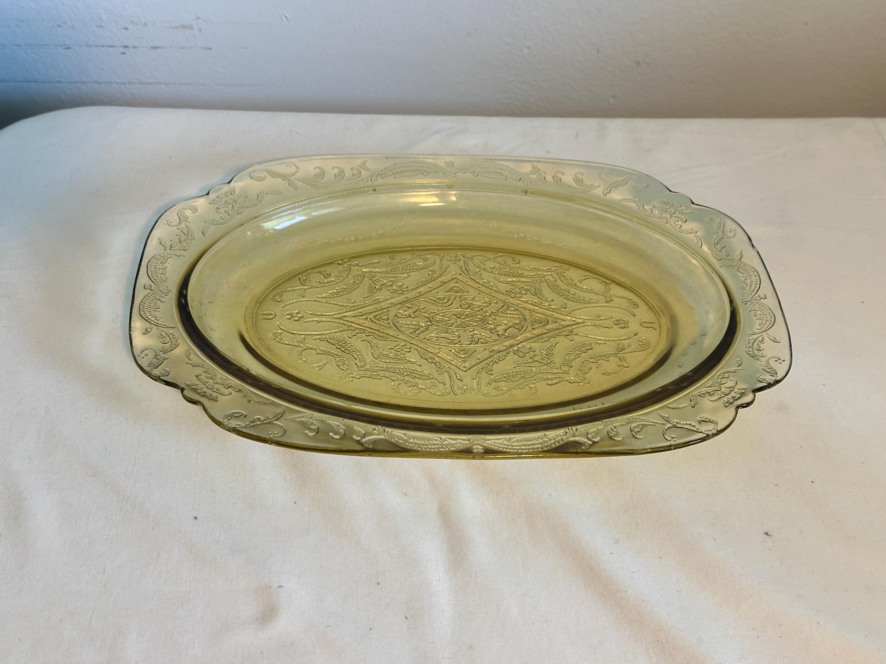 Amber Madrid Depression Glass - Etsy