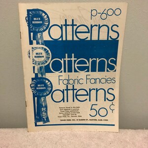 Vintage 1970s Blue Ribbon Patterns book p-600
