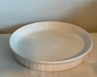 Vintage Corning Ware F-3-B 24 cm French White Quiche Baker Roasting Dish Serving Dish Home and Kitchen Corning Serving Decor