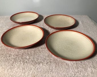 Vintage Japanese Crackle Glaze Bowls 4 Piece Set Home and Kitchen Decor