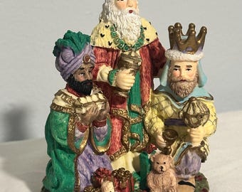 Vintage International Santa Claus Collection The Three Magi Spain Christmas Holiday Figurine Holiday Office Home and Kitchen Decor