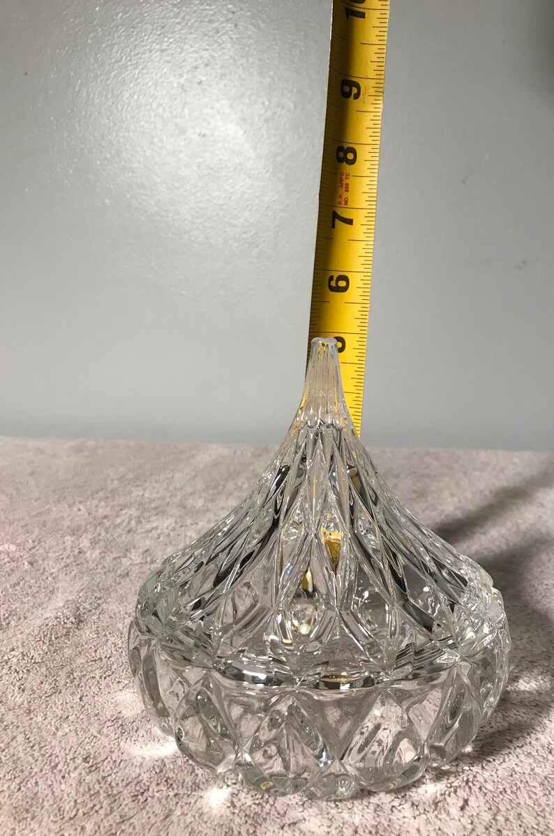Vintage Crystal Glass Hersheys Kiss Candy Dish Etsy