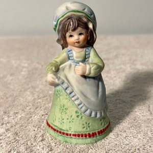Vintage Jasco Fine Bisque Porcelain Adorabelles Figurine Holiday Decor - no bell ball inside