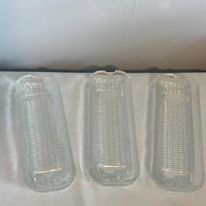 Vintage Clear Glass Nadir Brazil corncob / corn on the cob serving plates set of 3 Home and Kitchen Glassware Serving Decor