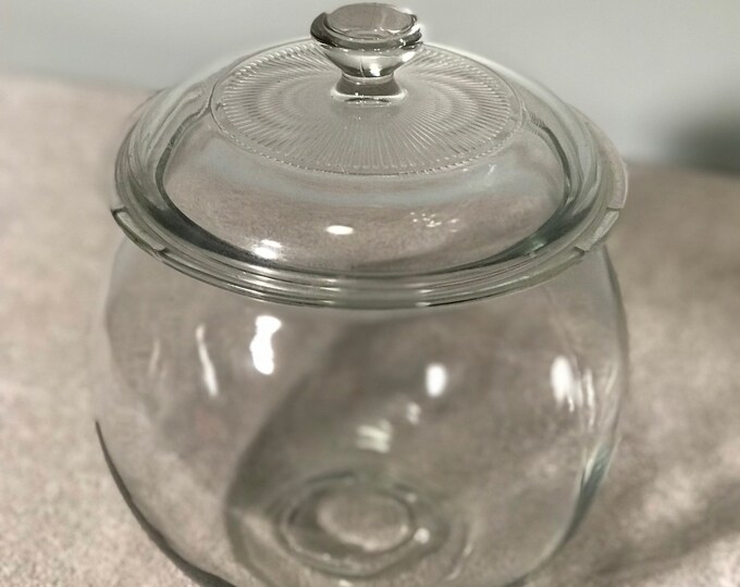 Vintage Glass Cookie Jar / Candy Jar With Lid Etsy