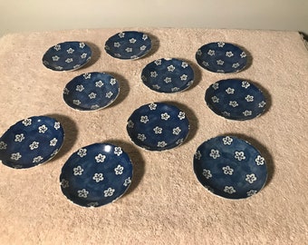 Vintage Japanese saucer plates 10 piece set