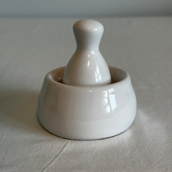 Vintage Porcelain Martha Stewart Collection Mortar and Pestle Home and Kitchen Decor