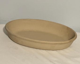 Vintage Large Le Creuset stoneware oval baking roasting pan cooking pie dish Home and Kitchen Cooking Serving stoneware Decor