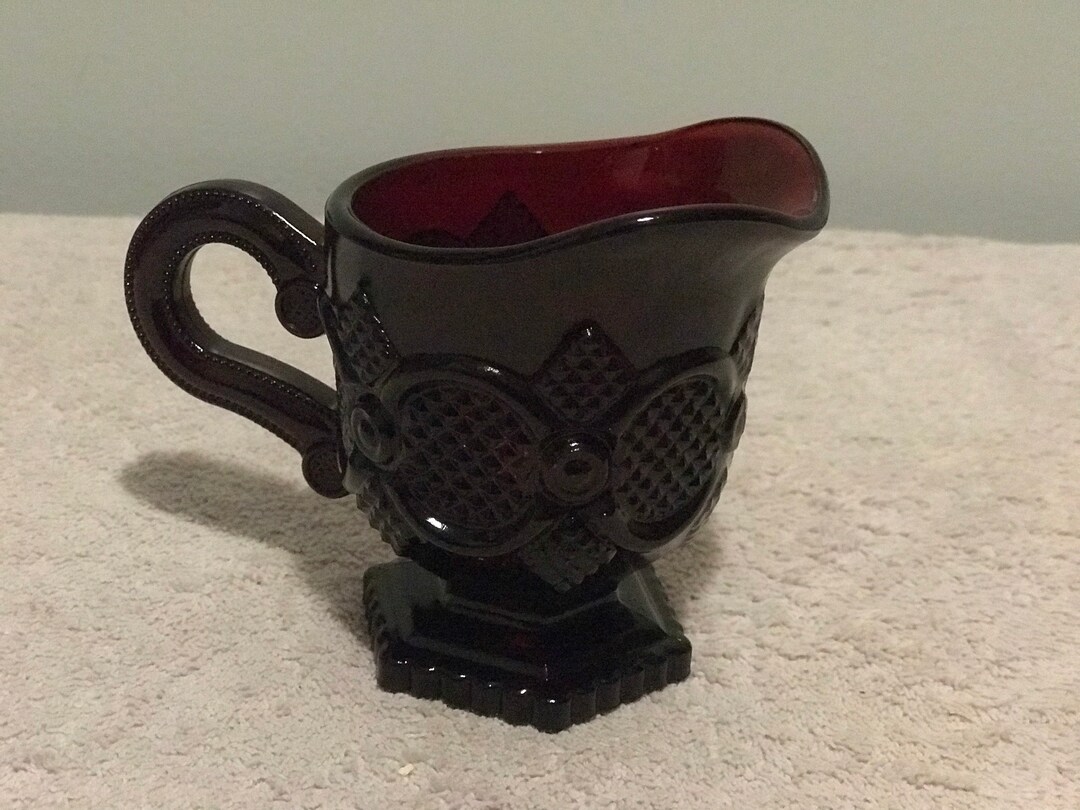 Vintage Avon 1876 Cape Cod Collection Red Colored Glass Creamer Cup - Etsy